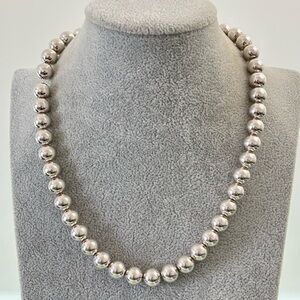 Tiffany & Co. Sterling silver 10mm Bead Ball Necklace 18"